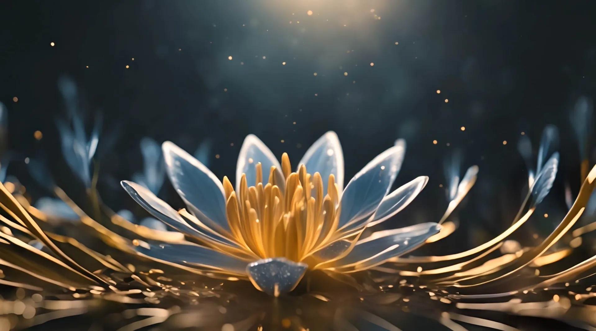 Luminous Fantasy Flower Nature Backdrop Video
